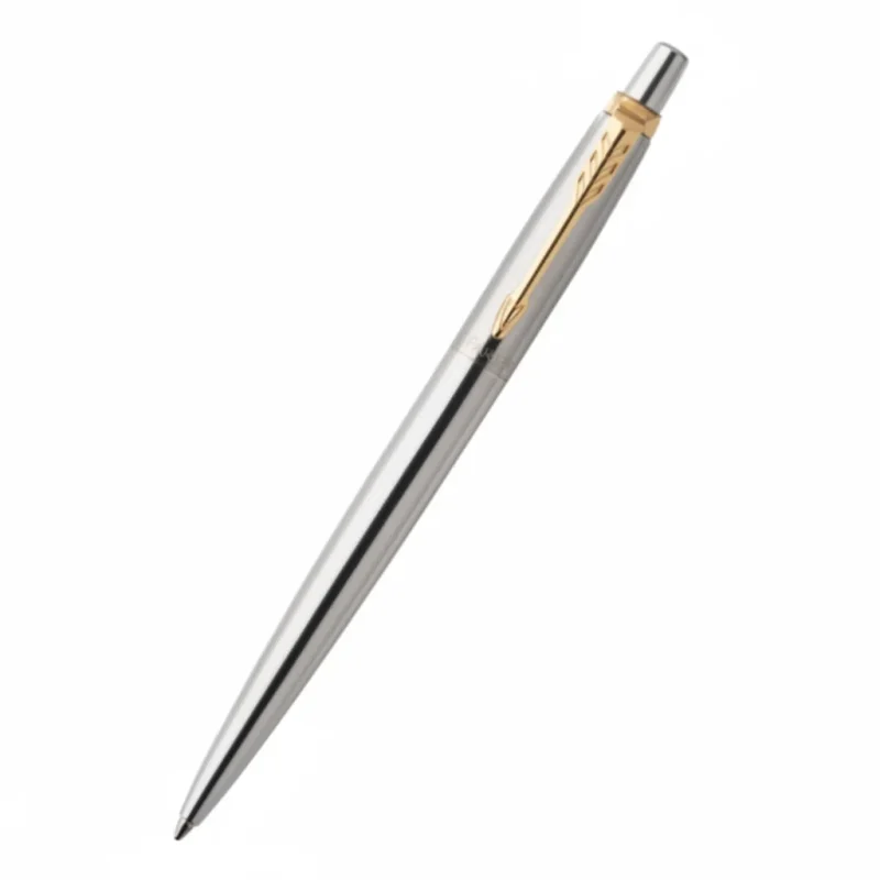 Parker Jotter Chrome Silver Gold Clip Ballpoint Pen