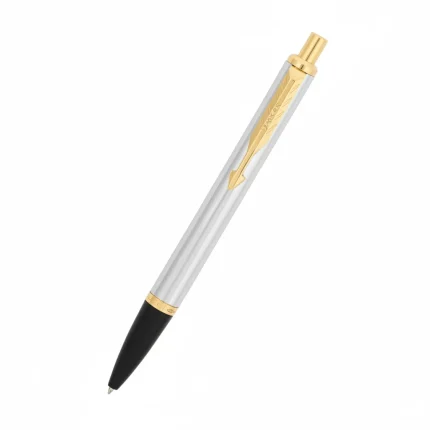 Parker Latitude Chrome Silver with Gold Clip Ballpoint Pen